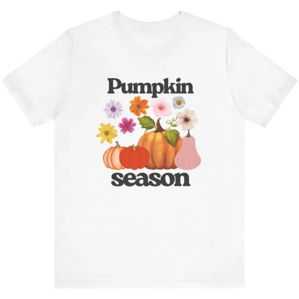 Pumpkin Season Unisex Tee, Fall Shirt, Halloween Tee, Autumn Shirt - Picture 1 of 4